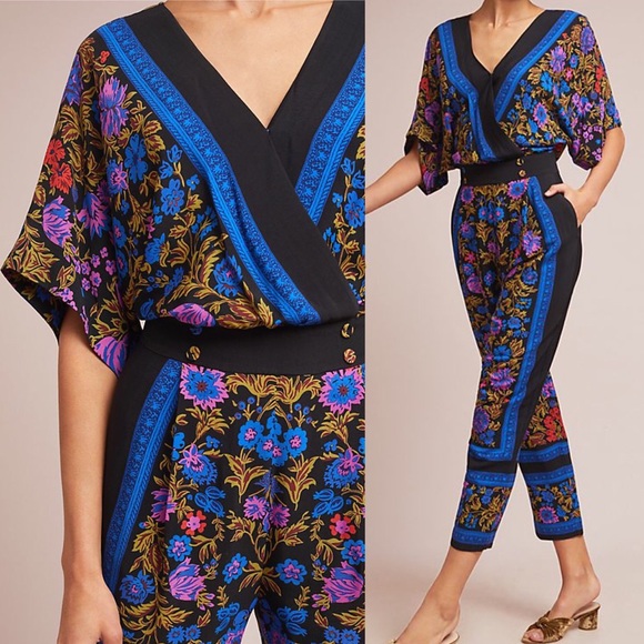 scarf printed jumpsuit